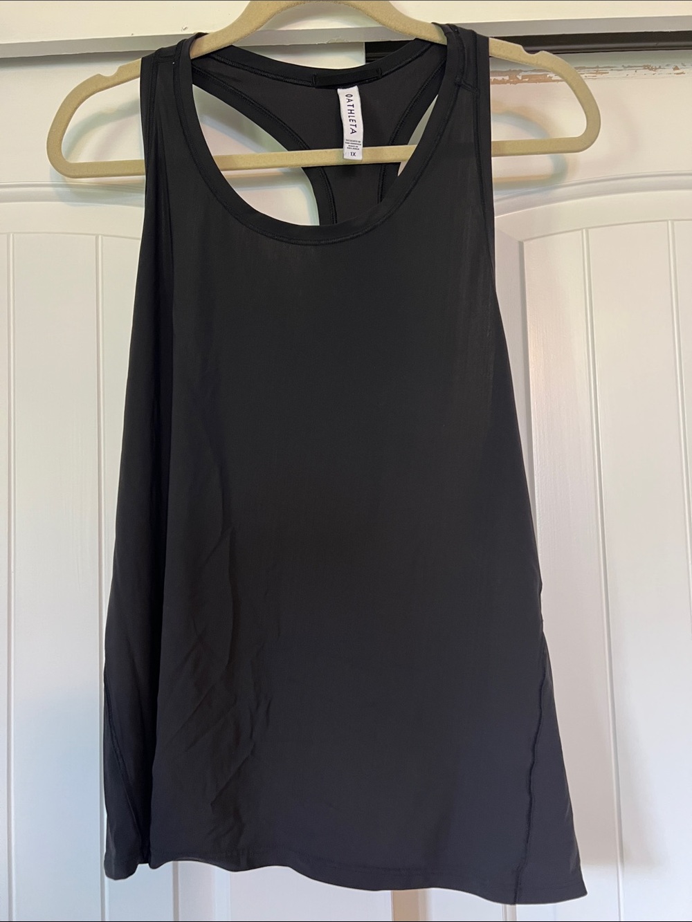 Athleta Black Scoop Neck Racerback Tank - size 1X